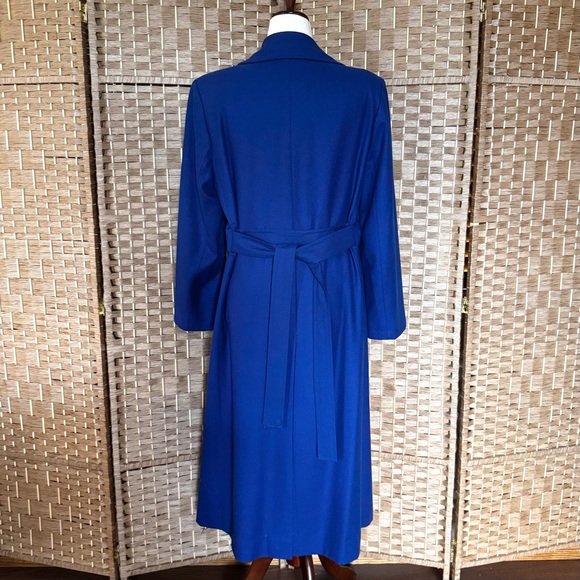 Vintage cobalt blue Pendleton 100% wool over coat XL - Picture 9 of 14